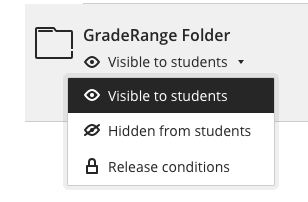 Adaptive release conditions button in the GUI
