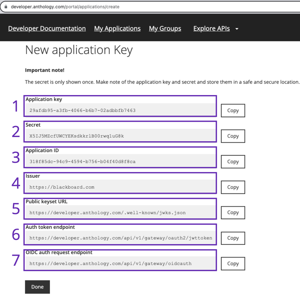 Registering an LTI application