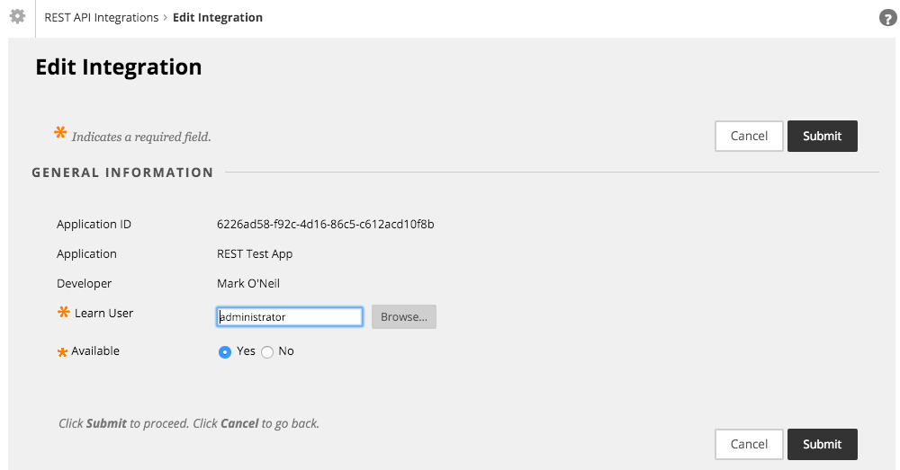 edit a rest integration