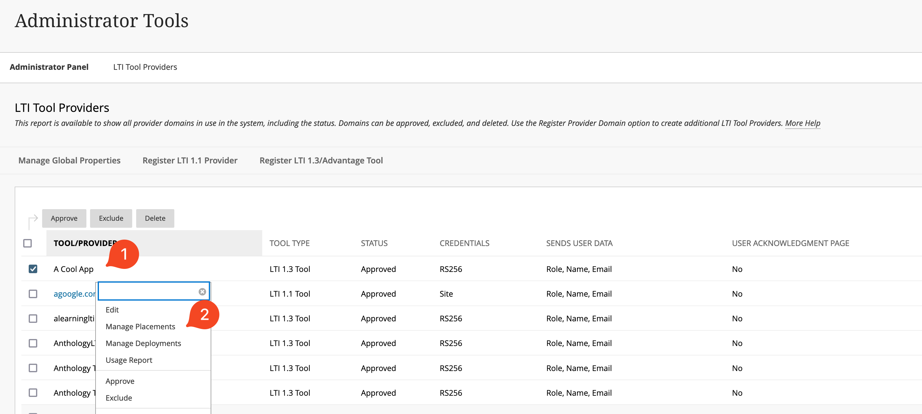 Blackboard LMS UI
